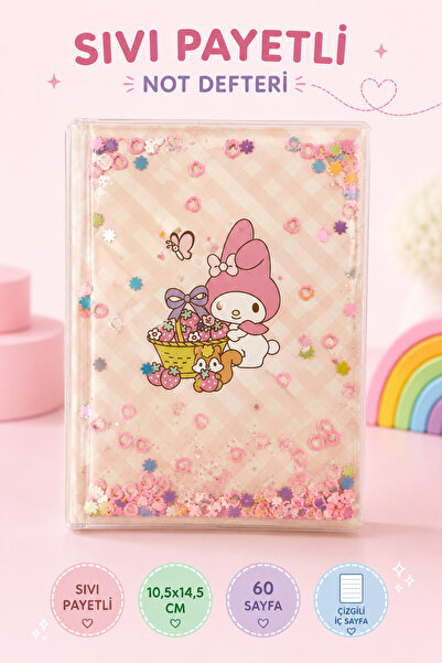 renkli izler atölyesi Liquid Sequin Notepad 10,5X14,5 cm 60 Sheets Lined Dott...