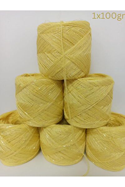 İPEK YÜN İPLİK DÜNYASI Viscose Mercerized Cotton Knitting Yarn (Yellow Shades...