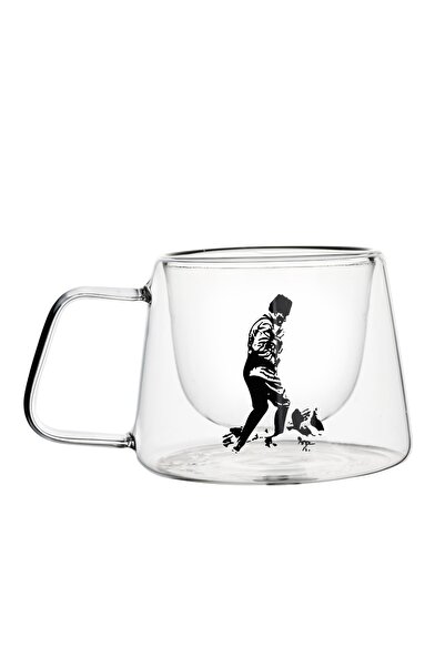 Mango Home Çift Cidarlı Borosilikat Cam Kupa 210 ml - Çay ve Kahve Bardağı - ...