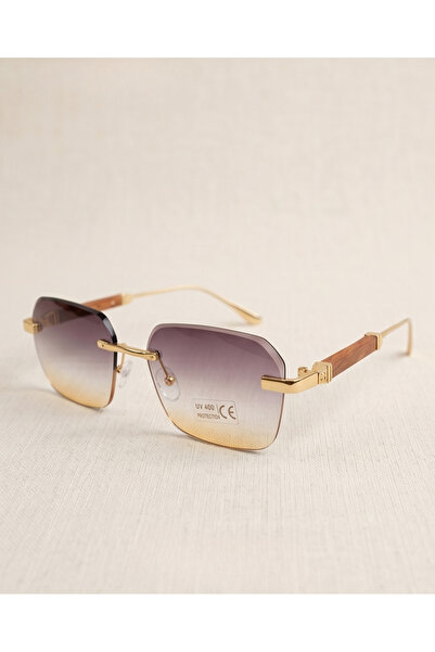 GLORIASUN GP4234 UV400 Korumalı Ahşap Saplı Unisex Güneş Gözlüğü