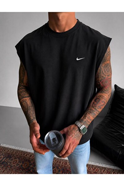 vorian Men's Oversize Letter Embroidery Sleeveless Undershirt