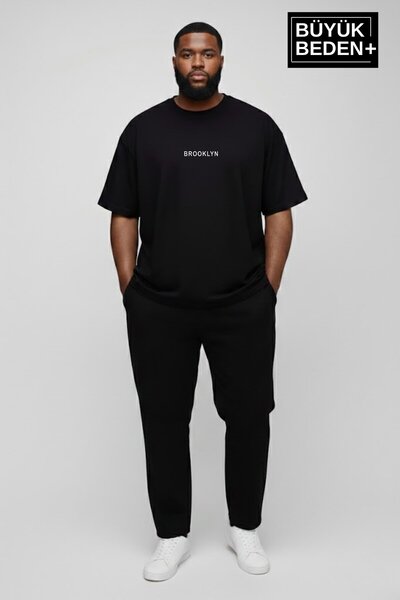 Superlife تي شيرت رجالي كبير الحجم مطبوع عليه Middle Brooklyn مقاس 3xl-6xl بر...