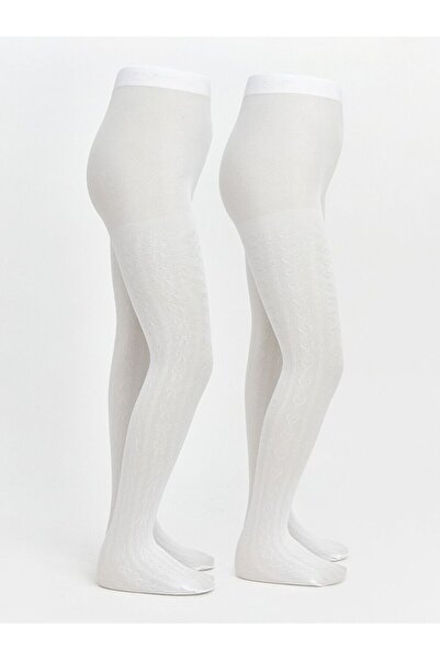 LC Waikiki Patterned Girl's Pantyhose 2-Piece