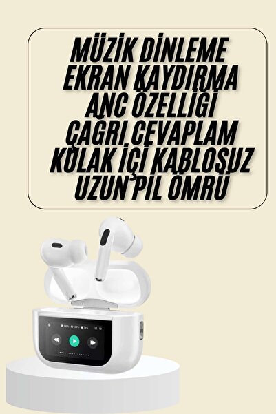 EMVERA Dokunmatik Ekranlı Bluetooth Kulaklık TWS İOS Android Tüm Telefonlara Uyumlu Kulaklık
