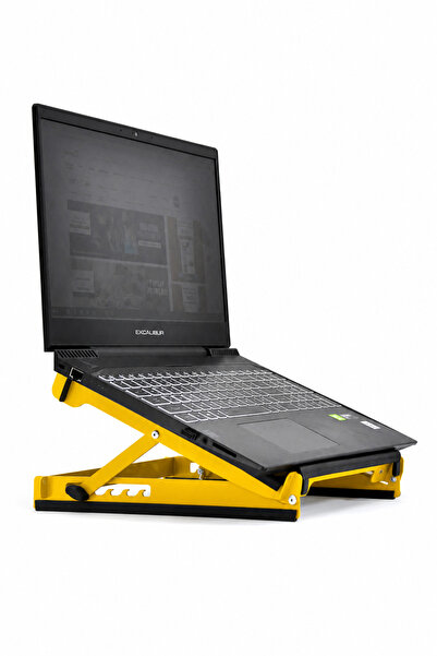 lovebox Suport laptop din oțel galben, cu 6 trepte, 13-18 inci, compatibil cu...