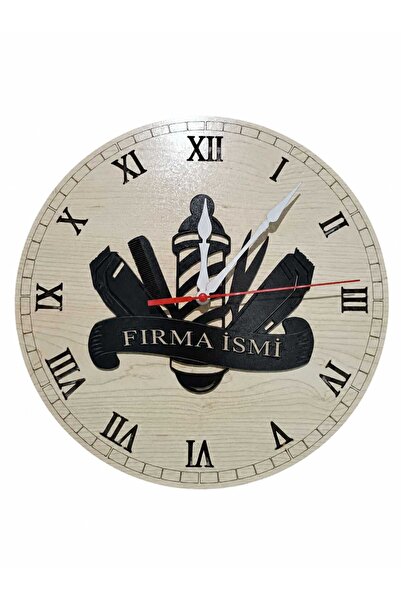 GHY AHŞAP Kişiselleştirilebilir Firmanıza Özel Berber, Erkek Kuaförü Duvar Sa...