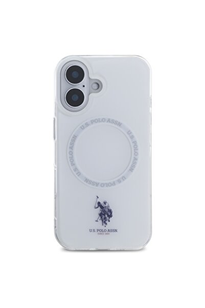 U.S. Polo Assn. US Polo IML Ring MagSafe Case pentru iPhone 16, Alb