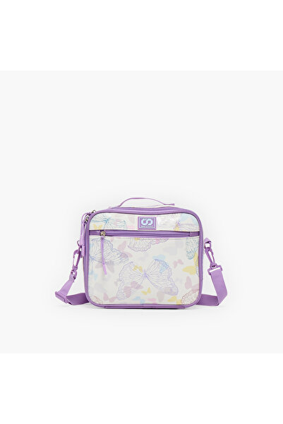 Sami Studio Butterfly Print Lunch Bag for Girls 8-13 Years with Adjustable Strap