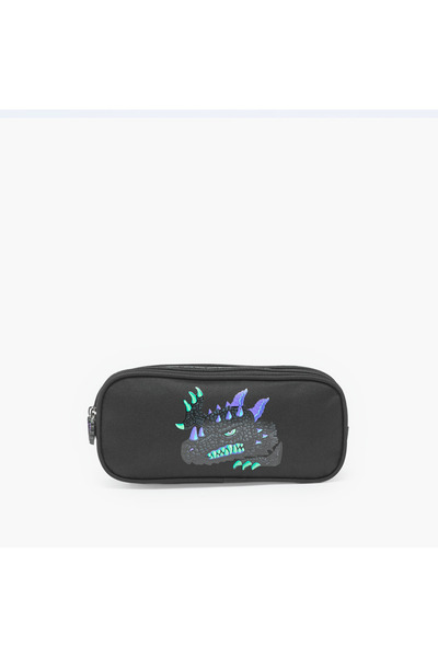 Lifestyle Dragon Print Pencil Pouch with 2 Compartments