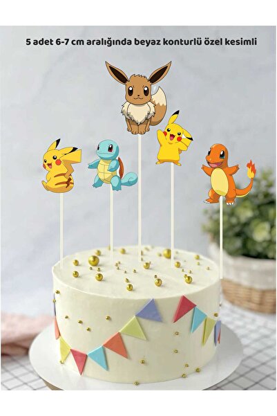 Sinek Kupası Tasarım Pokemon Birthday Cake Decoration Birthday Ornament