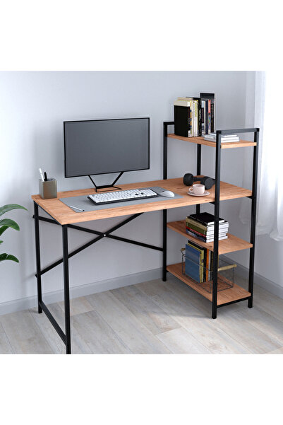 Vivendo Birou din PAL cu rafturi laterale, structura metalica, 119 x 55,6 x 1...