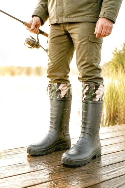 Monalisa Home Green Color Size 44 Short Felt Inside Waterproof Boots