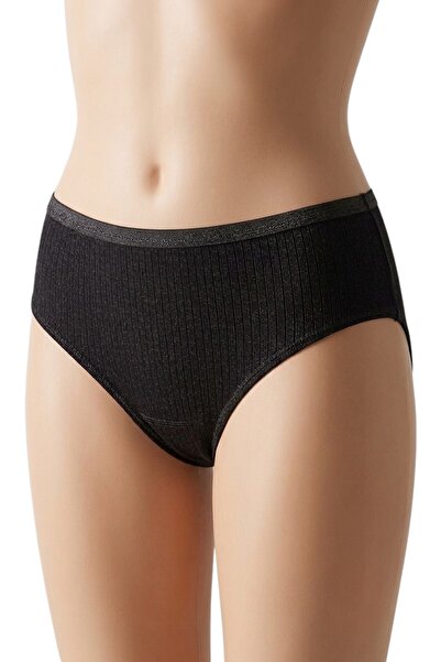 Yıldız Çamaşır Yildiz 100% Cotton 6-Pack Striped Bato Panties Set - High Wais...