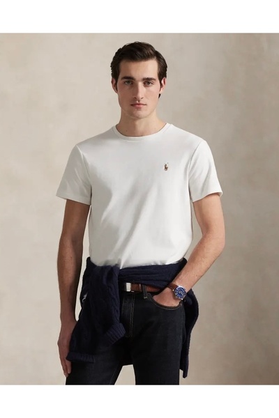 Ralph Lauren Black Label تي شيرت بقصة خاصة من الجيرسيه ذو ياقة دائرية