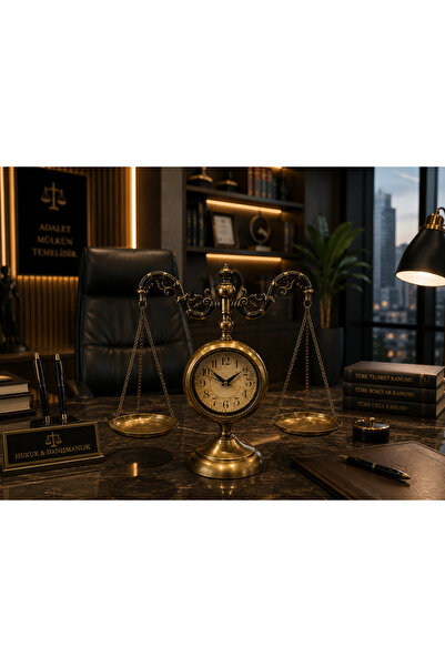Sleep Nova Eskitme Terazi Masa Saati – Vintage Metal Dekoratif Saat | Salon &...