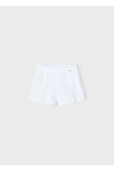 MAYORAL 3285 Girl's White Shorts