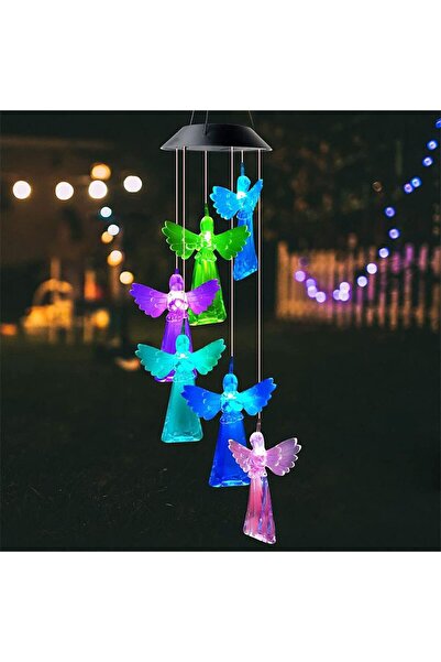 Vivendo Ghirlanda solara decorativa ingerasi cu lumini LED multicolore si sen...