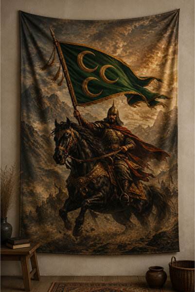 Vagonik Ancient Turkish Culture Wall Covering Wall Tapestry First Class Fabri...