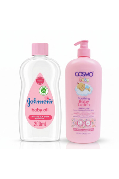 Johnson's Oil and Moisturizing Lotion Set for ultimate baby softness