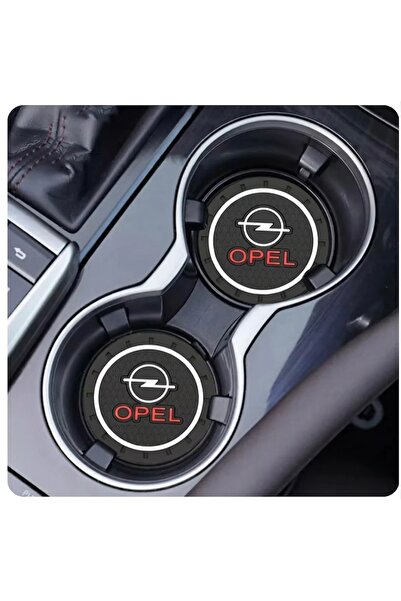 Home Opel Logolu Silikon Bardaklık Altlığı 2’li Set Araç Içi Bardak Altlığı A...