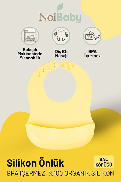 NoiBaby Silicone Apron - Yellow