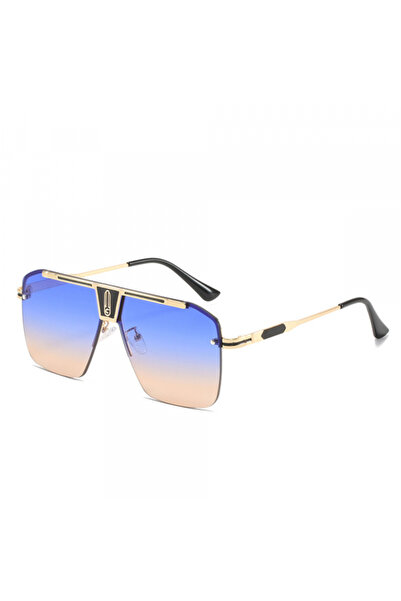 Techsuit Men's Sunglasses 2576, Gold Blue Brown