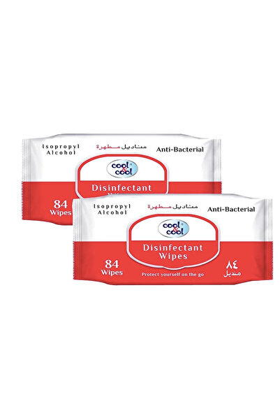 COOL & COOL Disinfectant Wipes - 84's (Pack of 2) - Antibacterial Skin Wipes ...