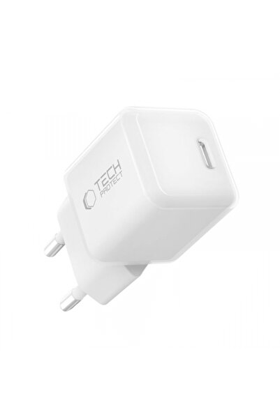 Tech-Protect Încărcător de rețea NCM25, 25W, 3A, 1 x USB-C, Alb
