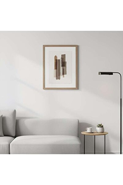 PAN HOME لوحة جدارية مؤطرة من دنارا مقاس 40×50 سم - بني