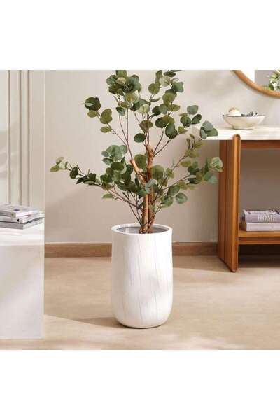 PAN HOME Viana Polyresin Planter 37x37x56cm - White