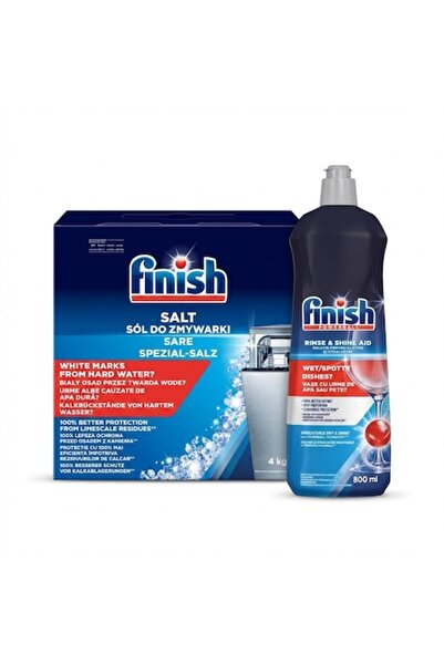 Finish Pachet: Sare pentru mașina de spălat vase 4 Kg + Soluție de clătire 80...