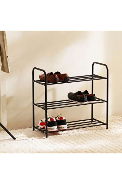 PAN HOME Anyday 3-tier Shoe Rack 63x28x60cm - Black