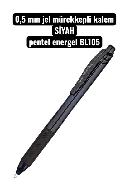 SEYFİKİRTASİYE 0,5 mm jel mürekkepli kalem SİYAH pentel energel BL105