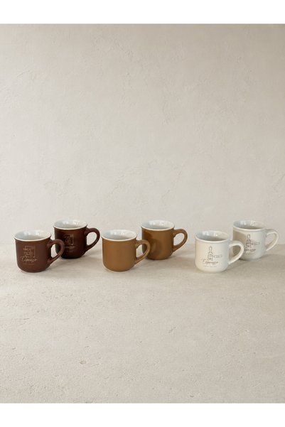 Mapa Home CIRA 6'lı Porselen Espresso Fincan Seti 100 ml