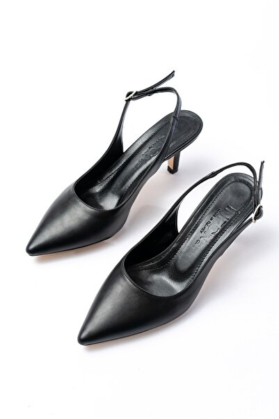 Zerenyus Zri̇n-1152 Premium Black Daily 7 cm Heeled Shoes