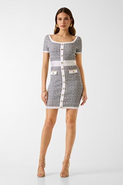 Guess Rochie albă de damă