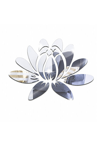 FurayCNC Lotus Çiçeği Akrilik Ayna Duvar Dekoru
