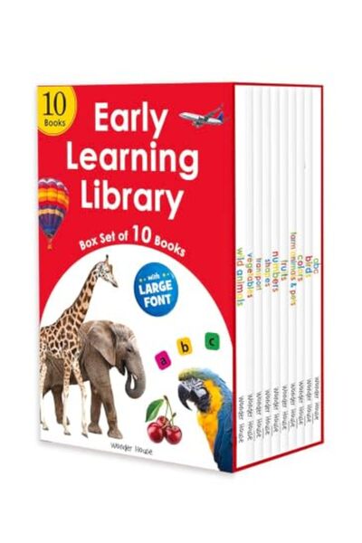 Prakash Books مجموعة كتب التعلم المبكر - مجموعة من 10 كتب: سلسلة الكتب الكرتو...