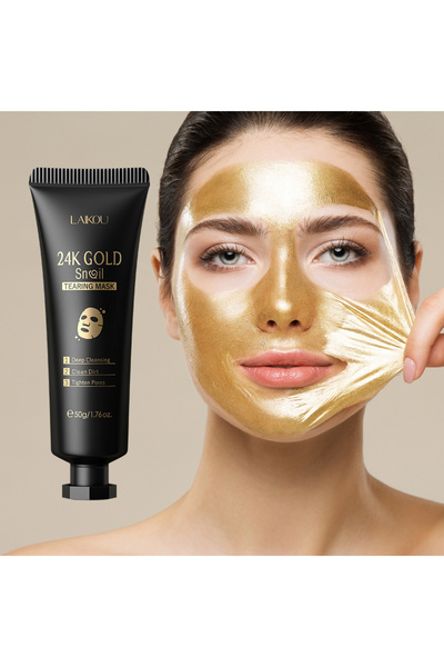 LAIKOU Mască peel-off cu aur de 24K și extract de melc, pentru curățare profu...