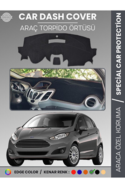 COLONY Ford Fiesta 2008-2017 Gri Torpido Örtüsü Ön Göğüs Koruma Torpido Korum...