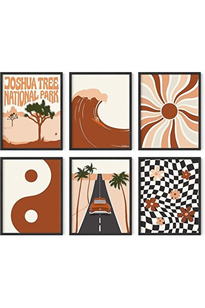 ESSESORIES Gallery Vintage Abstract Boho Nature Coastal Aesthetic Poster Wall...