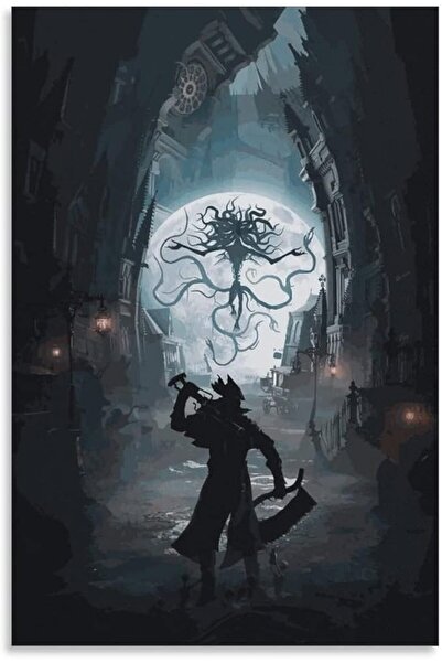 ESSESORIES ملصق جداري ذاتي اللصق من XINYUELONG بتصميم لعبة Bloodborne لديكور ...