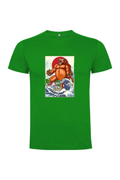 iLovePrints Wave-riding bear kaiju Tshirt