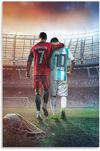 ESSESORIES Lionel Messi Football Poster Wall Art Room Decor Self Adhesive