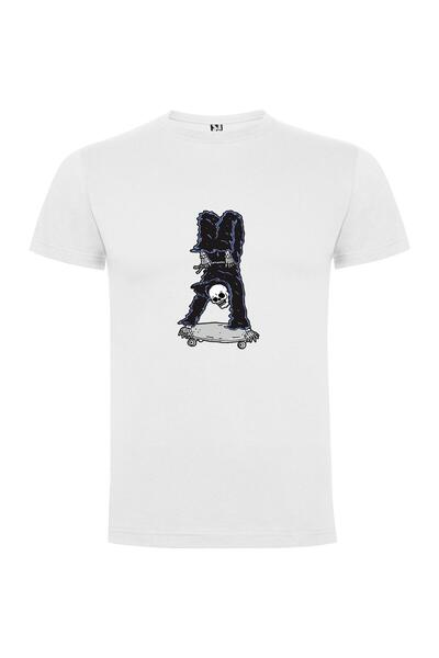 iLovePrints Skateboarding Skeleton Art Tshirt