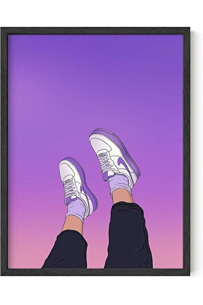 ESSESORIES Purple Pictures Purple Topsy Turvy Shoes Aesthetic Poster Wall Art...