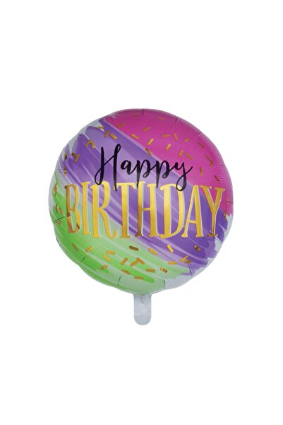 MP Mirific Party Balon festiv multicolor din folie metalică, La mulți ani, 45 cm