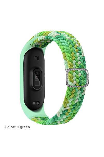 Buti Xiaomi Mi Band 5 - 6 حزام منسوج من قماش الناتو عالي الجودة، سوار ذكي ملون