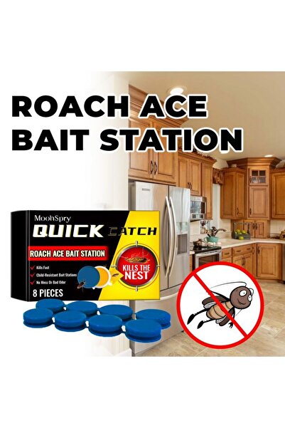 Generica 8 Pcs Cockroach Bait Station with Double-Sided Tape for Kitchen and ...