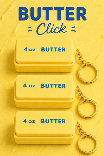 hamiyetkirtasiye Butter Tereyağı Click Anahtarlık Stres Atmalık